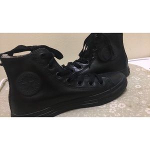 Brand new black rubber converse